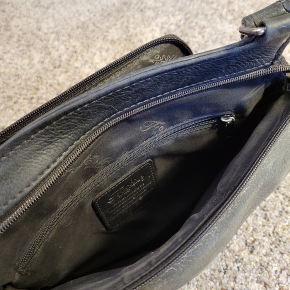 Vintage Fossil Bag Gray 75082 Genuine Leather - Picture 6 of 11